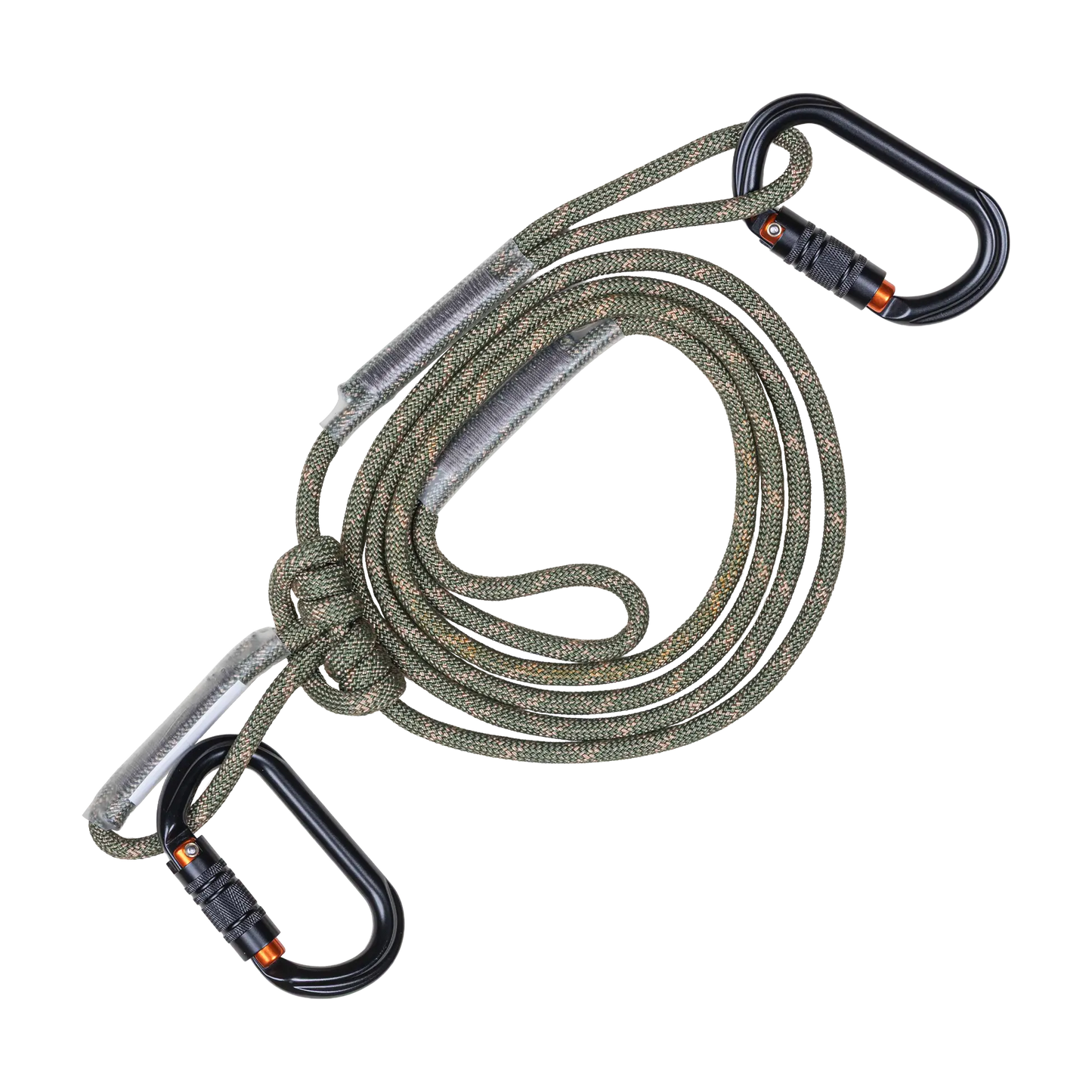 Malta Hunting 8mm Lineman's Rope w/ 2 Aluminum Carabiners
