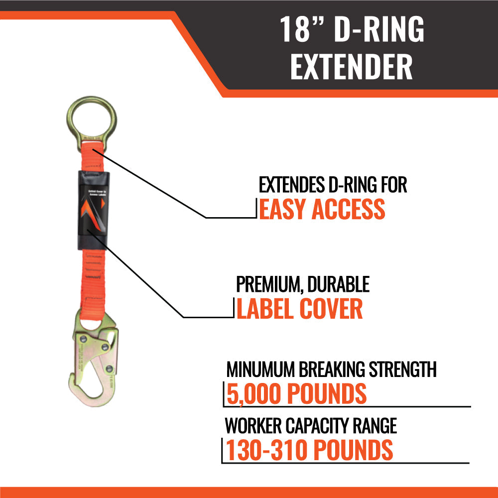 18” D-RING EXTENDER – 4-Pack