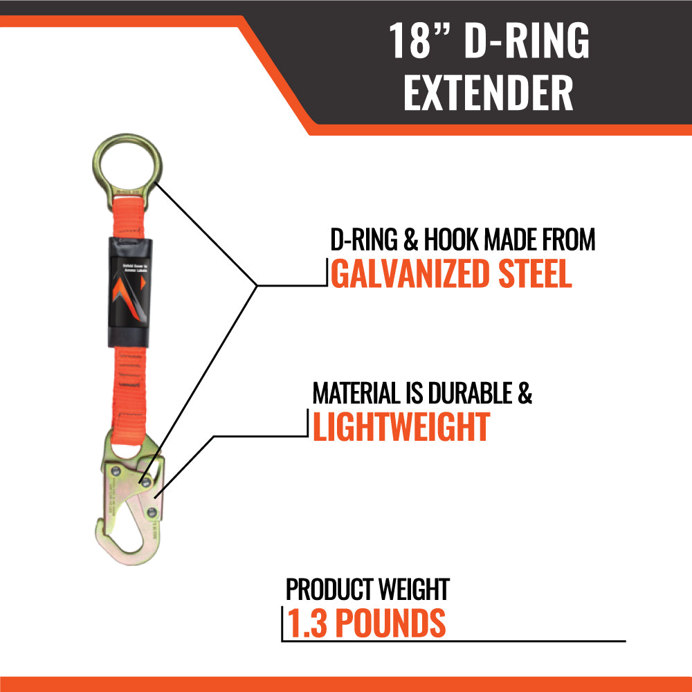 18” D-RING EXTENDER – 4-Pack