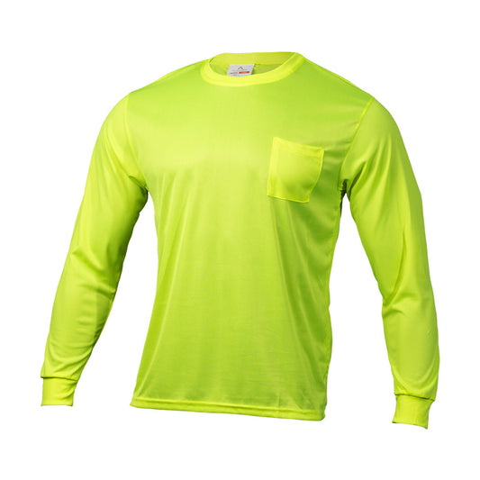 High Visibility Yellow Safety Long Sleeve Shirt